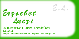 erzsebet luczi business card